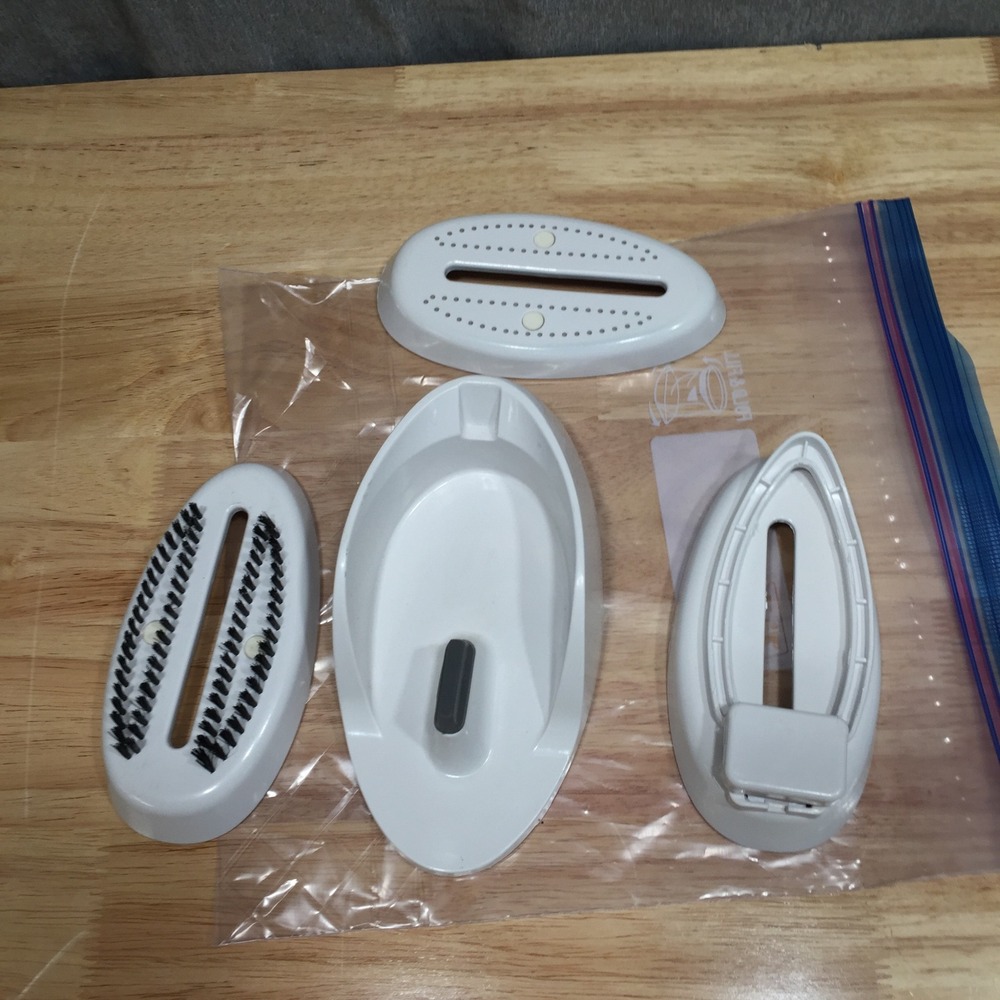 Handheld Garment Steamer Attachment Set BG506 BG516 Brush Creaser Base White